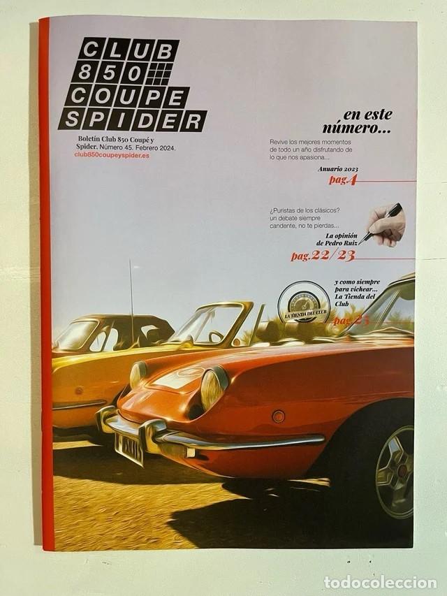 Coches y motocicletas: REVISTA DEL CLUB SEAT 850 SPORT COUPE Y SPIDER