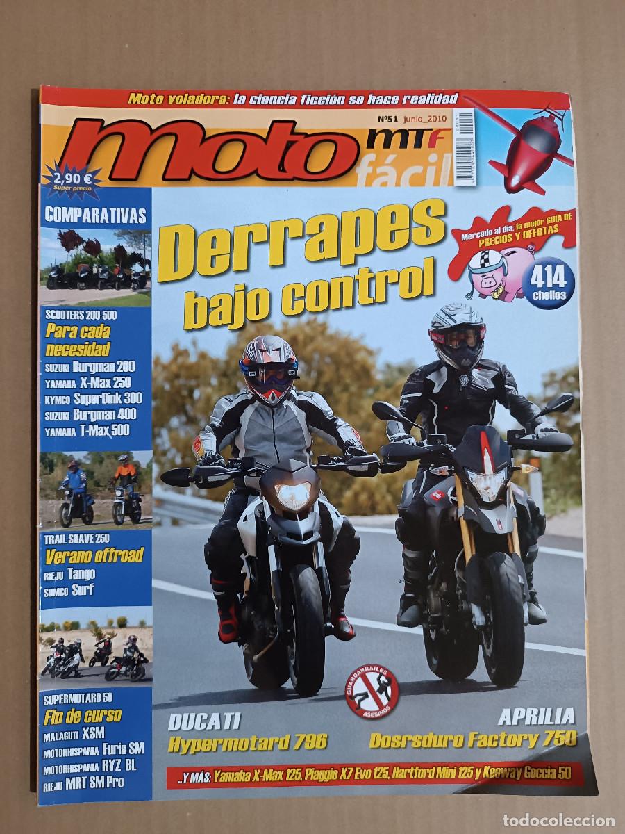 Cars and Motorcycles: REVSITA MOTO FACIL N&ordm; 51 A&Ntilde;O 2010. COMP: APRILIA SMV 750 DORSODURO FACTORY Y DUCATI HYPERMOTARD 796