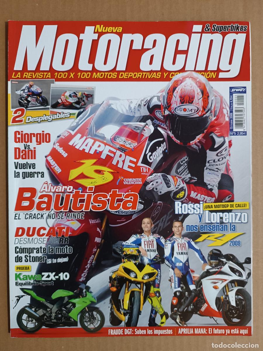 Coches y motocicletas: REVISTA MOTORACING N&ordm; 5 A&Ntilde;O 2008. PRU: KAWASAKI ZX 10R. APRILIA MANA 850.CARVER ONE.