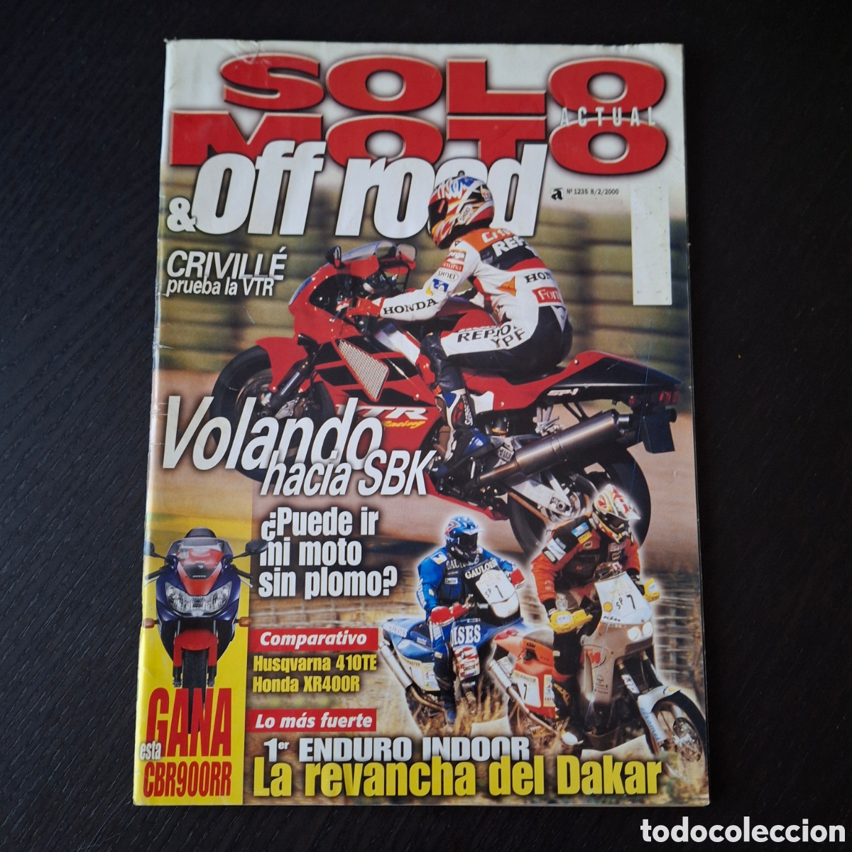 Autos und Motorr&auml;der: SOLO MOTO ACTUAL - N&ordm; 1235 - FEB 2000 - HONDA VTR 1000SP HONDA XR400R HUSQVARNA 41OTE