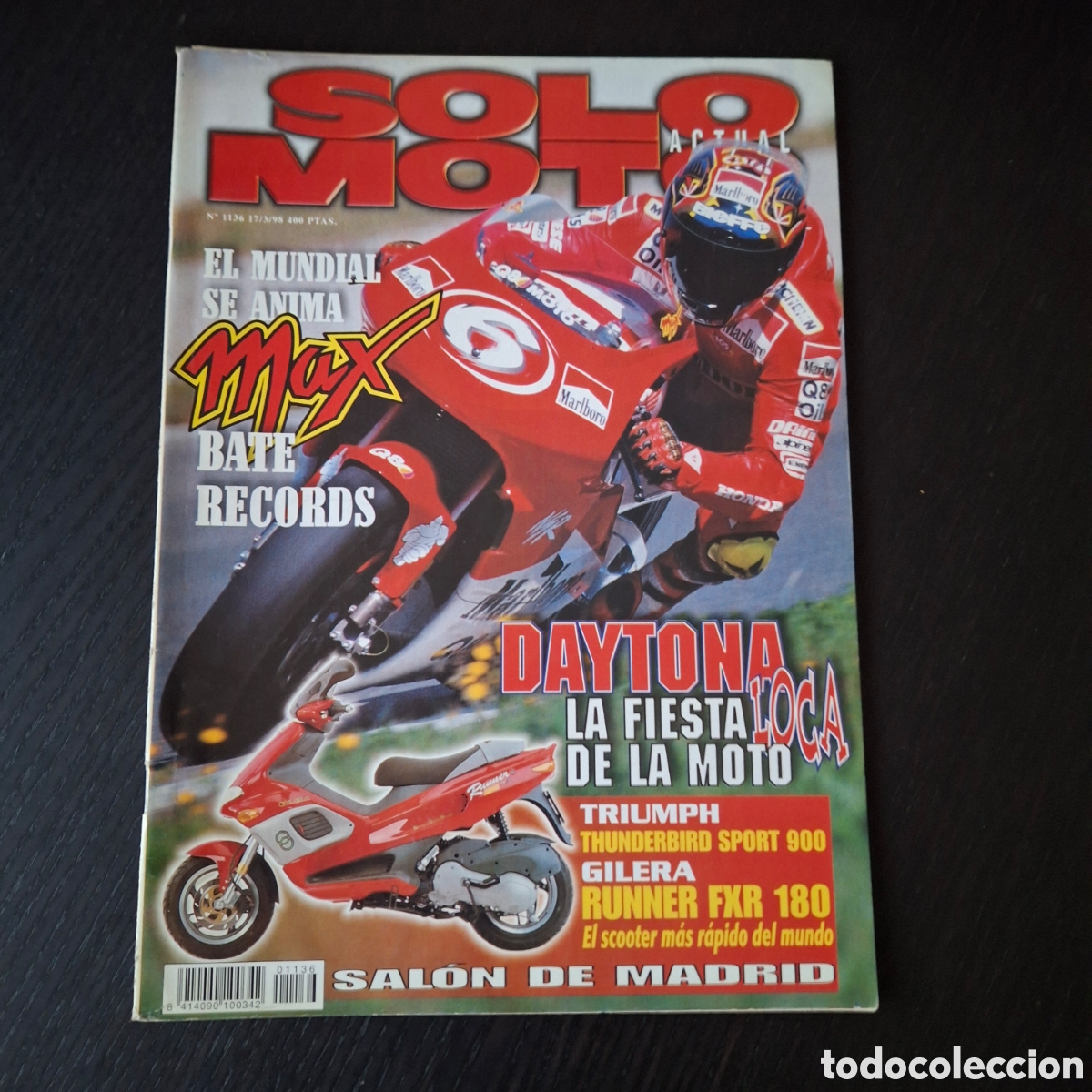 Autos und Motorr&auml;der: SOLO MOTO ACTUAL - N&ordm; 1136 - MARZO 1998 - GILERA RUNNER FXR 180 TRIUMPH THUNDERBIRD SPORT 900 SETE