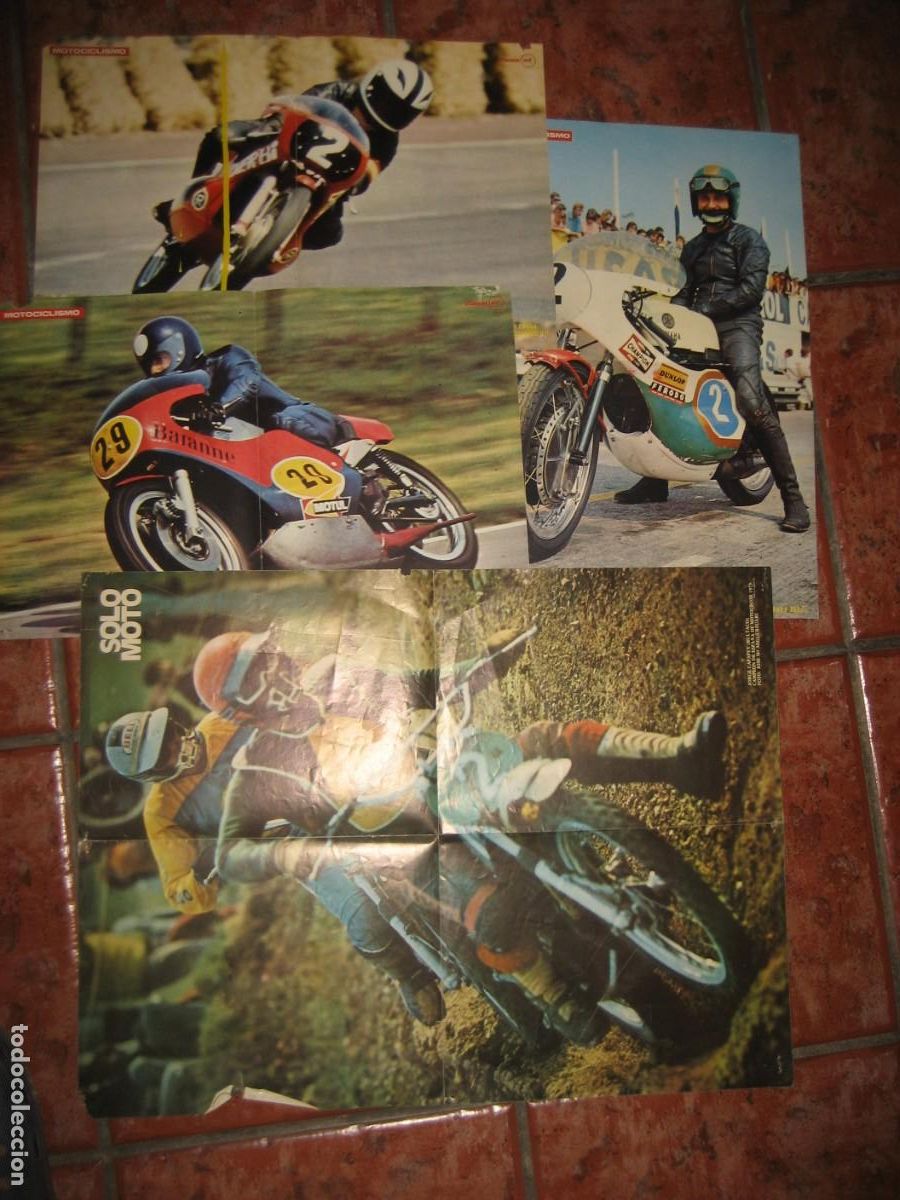 Coches y motocicletas: 4 posters motociclismo motos . en trasera publicidad Bultaco