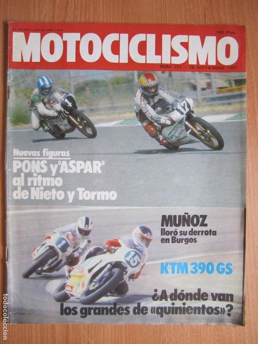 Coches y motocicletas: revista motociclismo num 721 a&ntilde;o 1981 ktm 390 gs