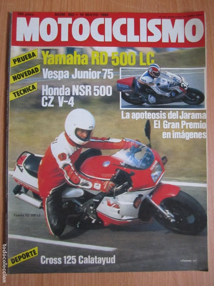 Coches y motocicletas: revista motociclismo num 852 a&ntilde;o 1984 yamaha rd 500 vespa junior 75