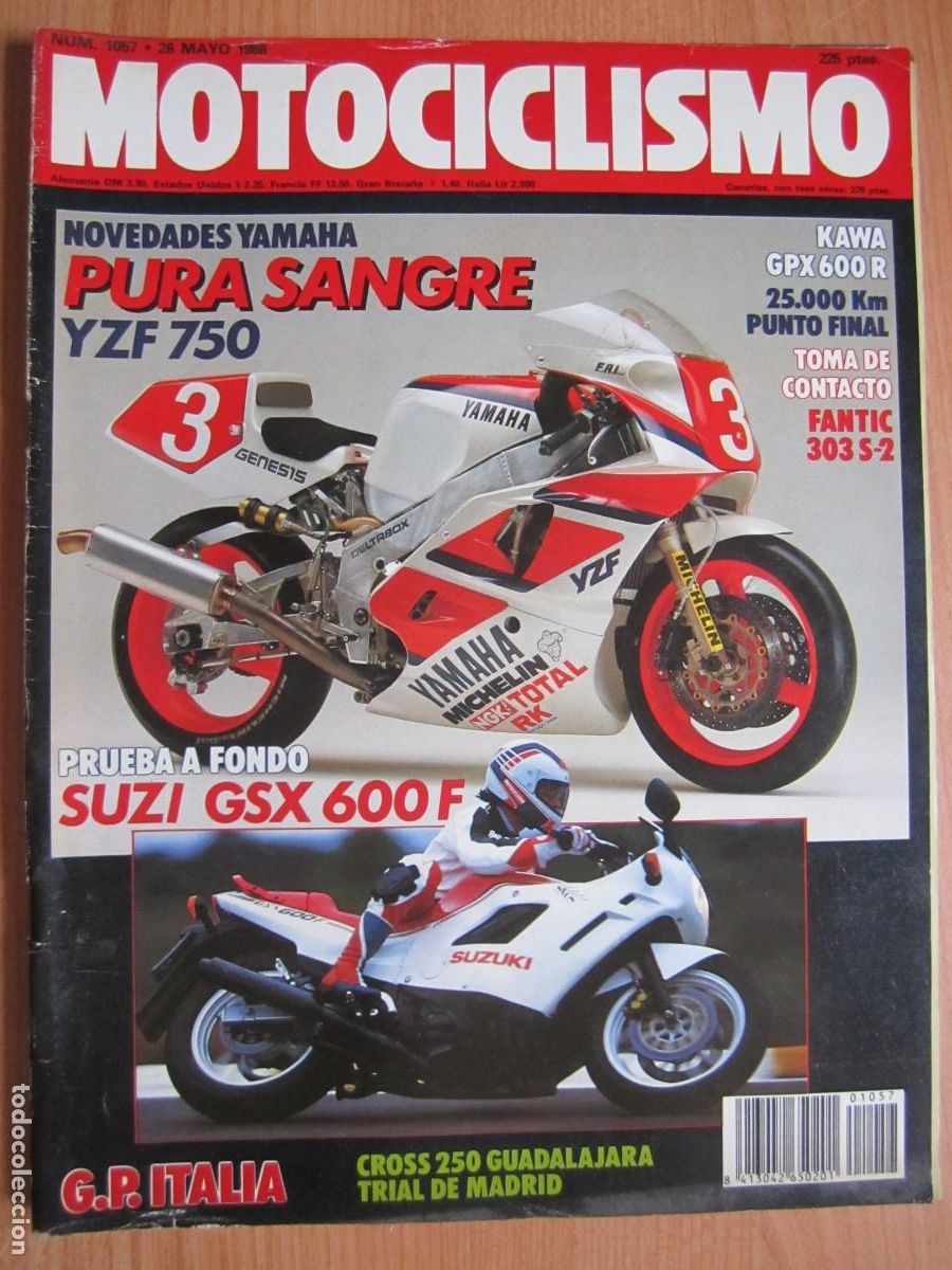 Coches y motocicletas: revista motociclismo num 1057 a&ntilde;o 1988 suzuki gsx 600 f