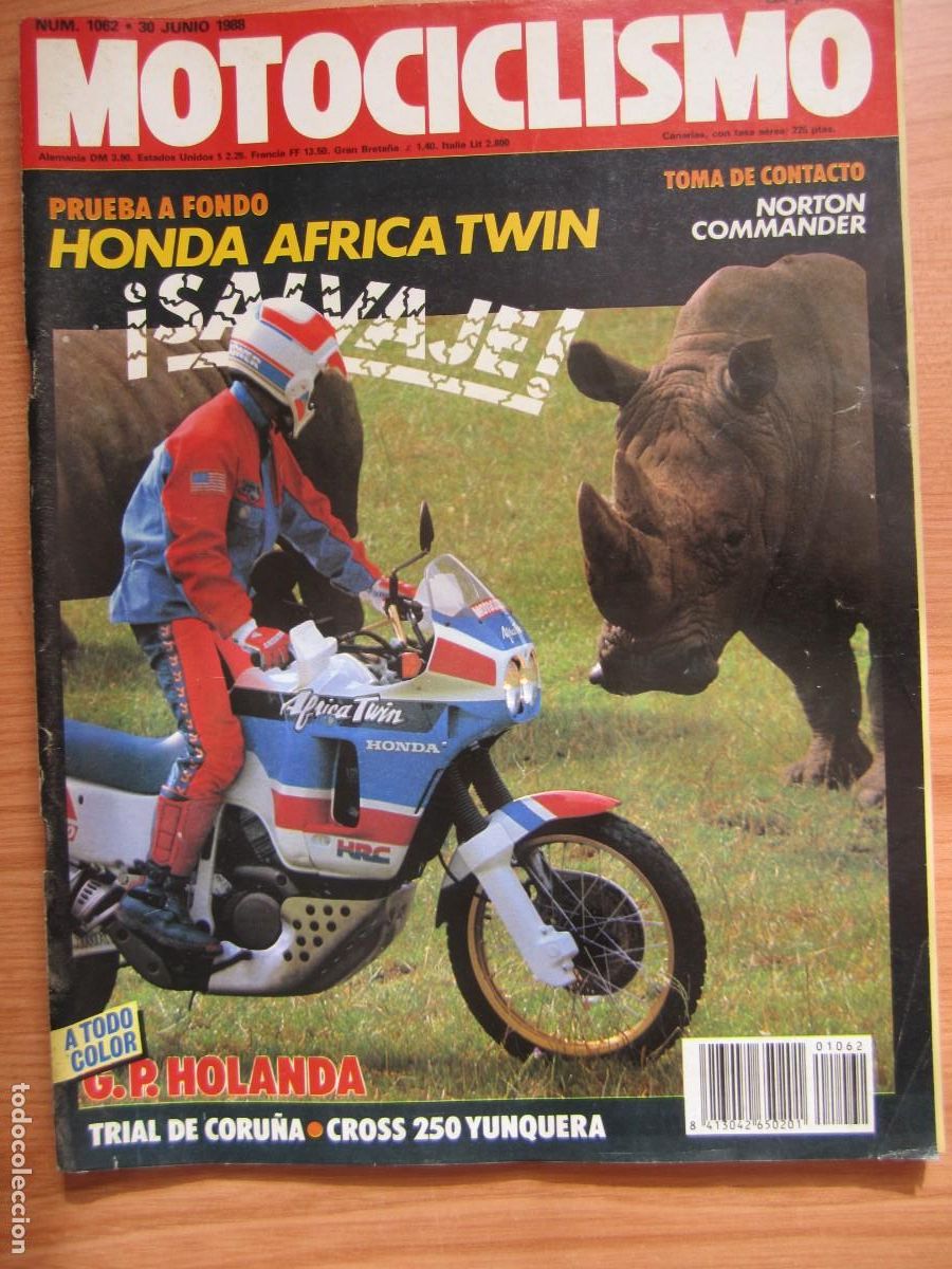 Coches y motocicletas: revista motociclismo num 1062 a&ntilde;o 1988 honda africa twin