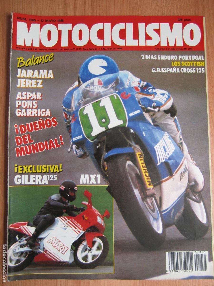 Coches y motocicletas: revista motociclismo num 1055 a&ntilde;o 1988 gilera 125