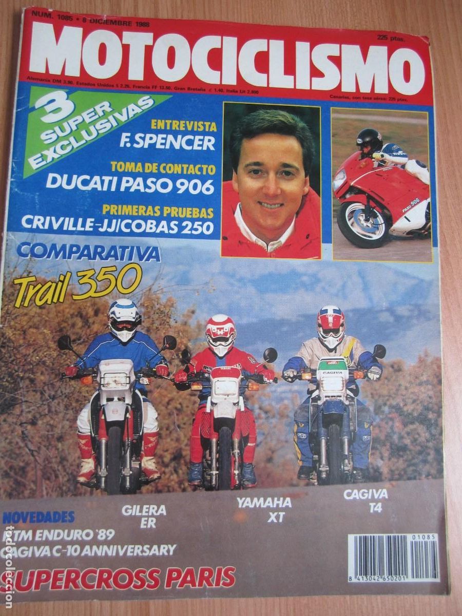 Coches y motocicletas: revista motociclismo num 1085 a&ntilde;o 1988 gilera er yamaha xt