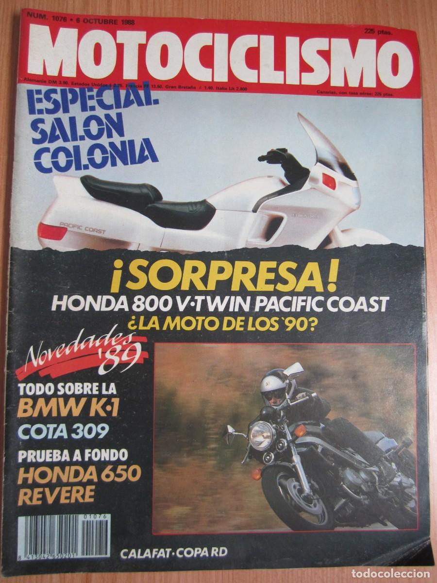 Coches y motocicletas: revista motociclismo num 1076 a&ntilde;o 1988 honda 800v.twin bmw k.1