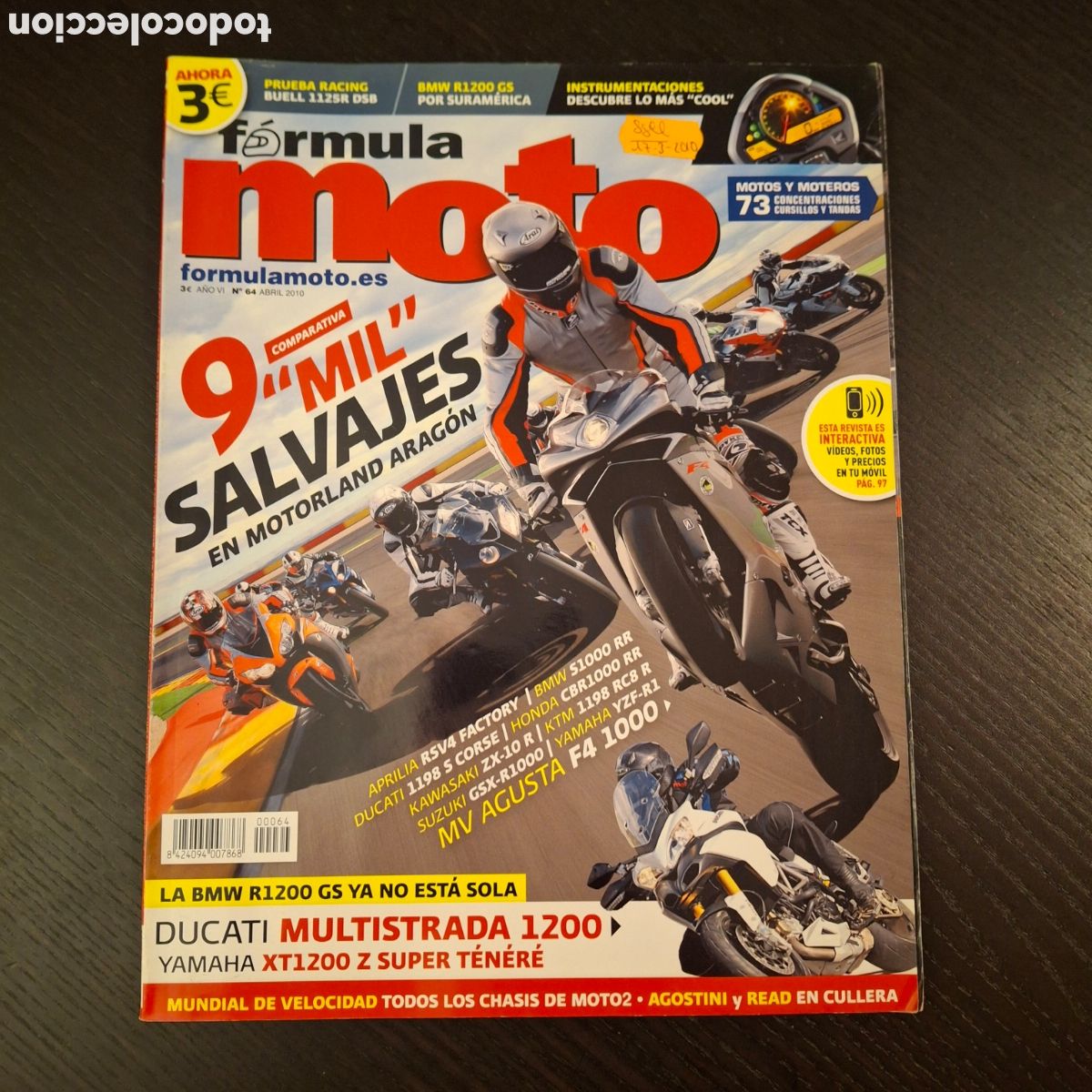 Coches y motocicletas: FORMULA MOTO N&ordm; 64 - MV AGUSTA F4 SUZUKI GSX R YAMAHA R1 HONDA CBR BMW S1000 RR APRILIA RSV4 DUCATI