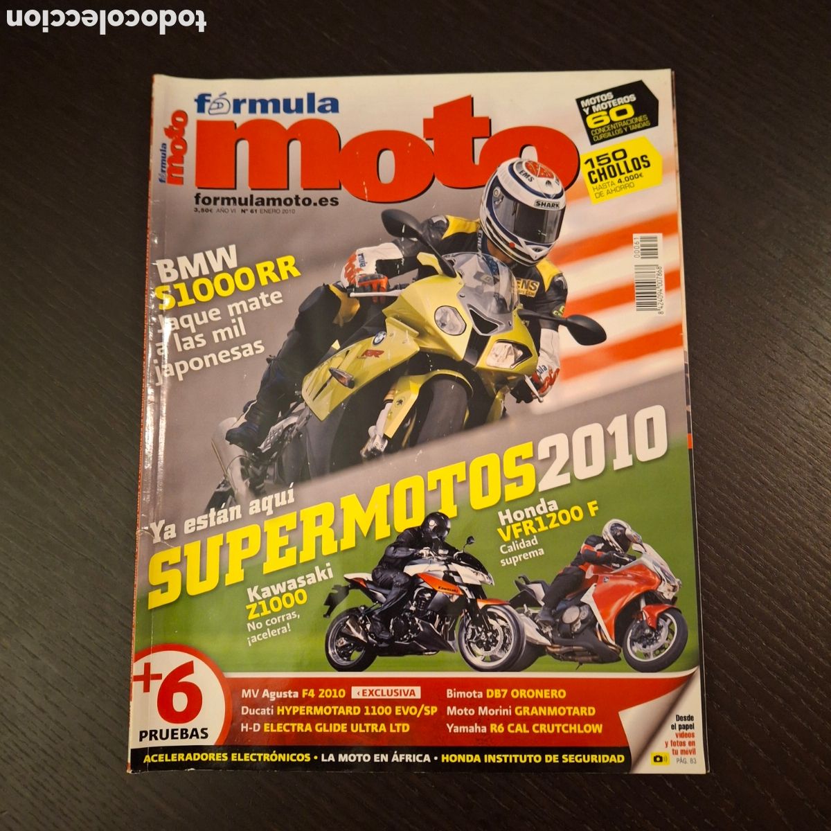 Coches y motocicletas: FORMULA MOTO N&ordm; 61 - HONDA VFR 1200 F KAWASAKI Z 1000 BMW S1000 RR MV AGUSTA F4 BIMOTA DB7 DUCATI