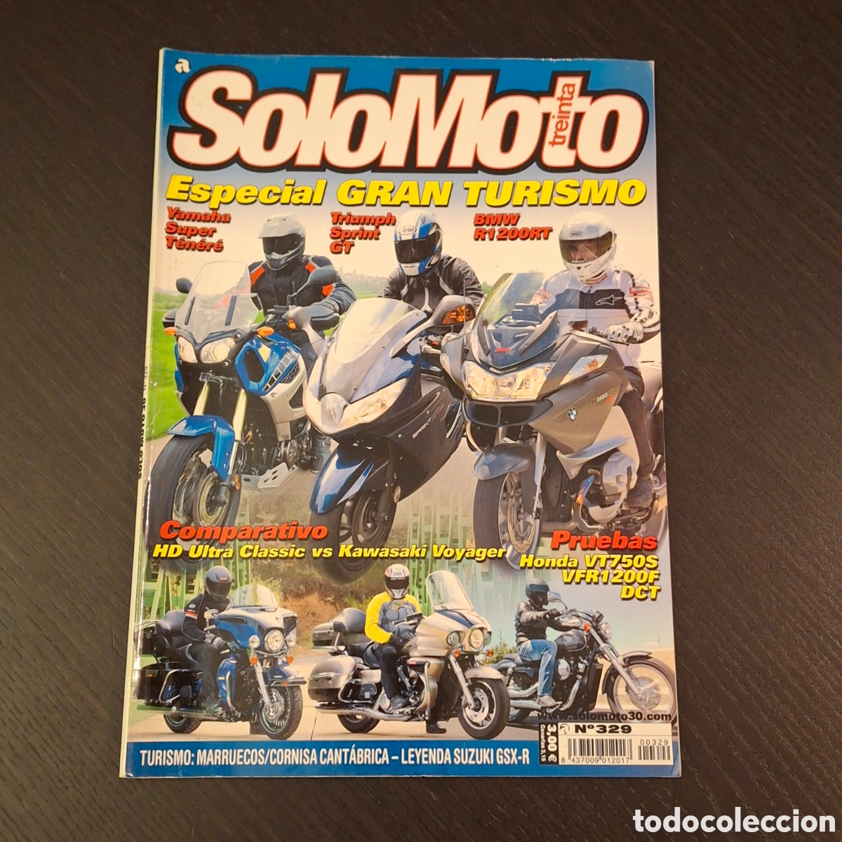 Coches y motocicletas: SOLO MOTO 30 N&ordm; 329 - HARLEY ULTRA CLASSIC KAWASAKI VOYAGER YAMAHA SUPER TENERE BMW RT SUZUKI GSX R