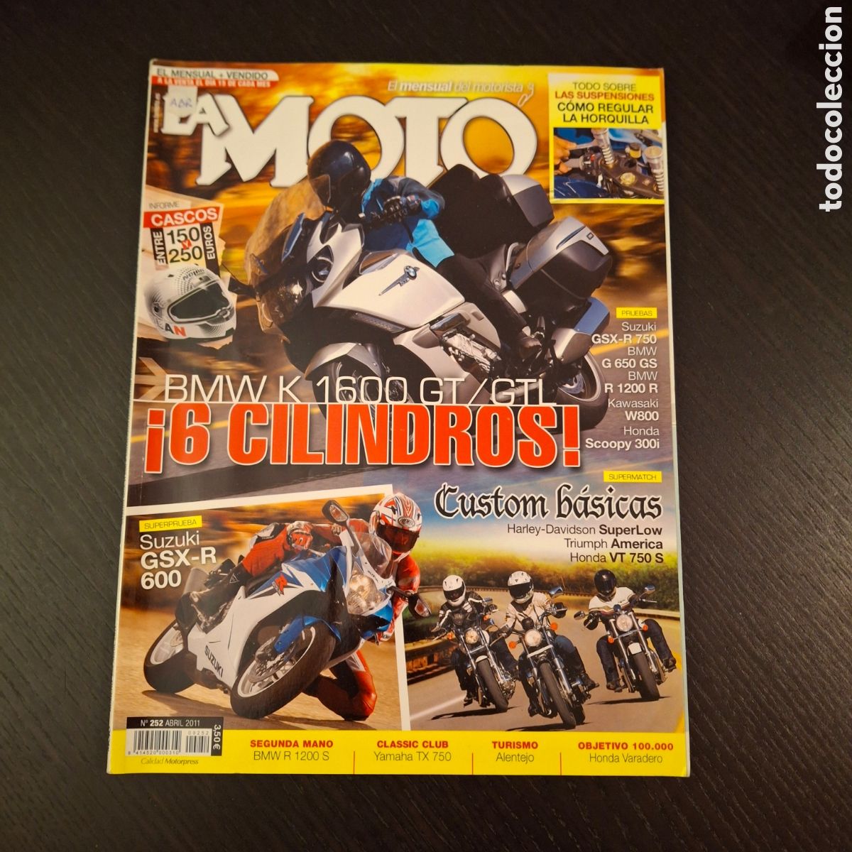 Coches y motocicletas: LA MOTO N&ordm; 252 - BMW K1600 GT GTI SUZUKI GSX R HONDA SCOOPY 300 HARLEY SUPERLOW TRIUMPH AMERICA