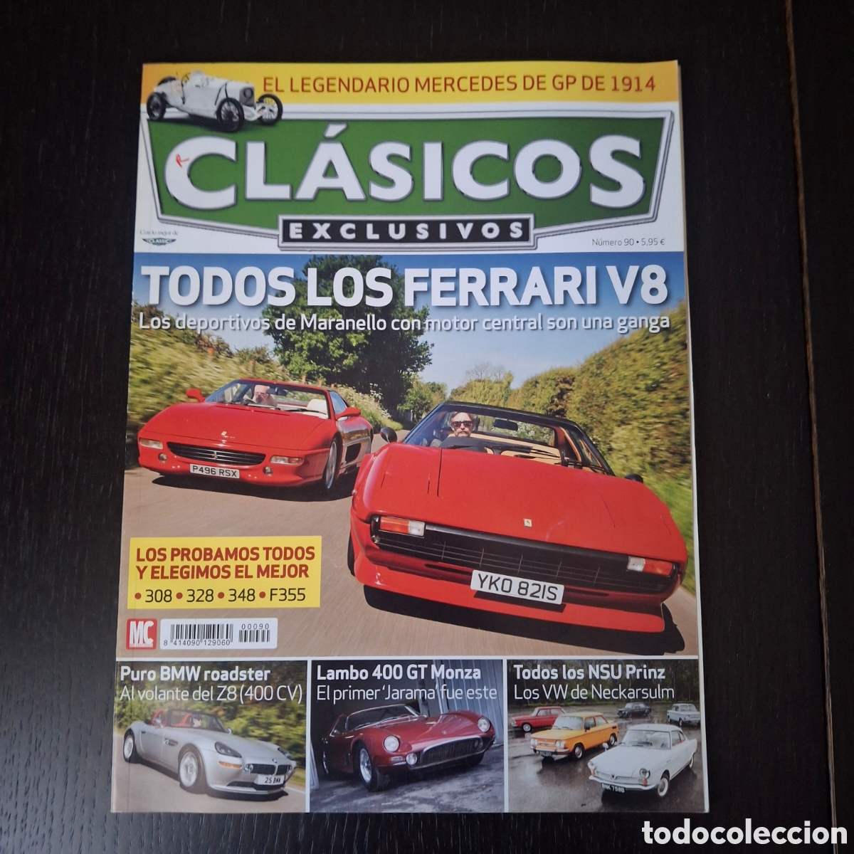 Coches y motocicletas: CLASICOS EXCLUSIVOS N&ordm; 90 - FERRARI 308 328 348 F355 BMW Z8 NSU PRINZ LAMBORGHINI 400 GT MONZA