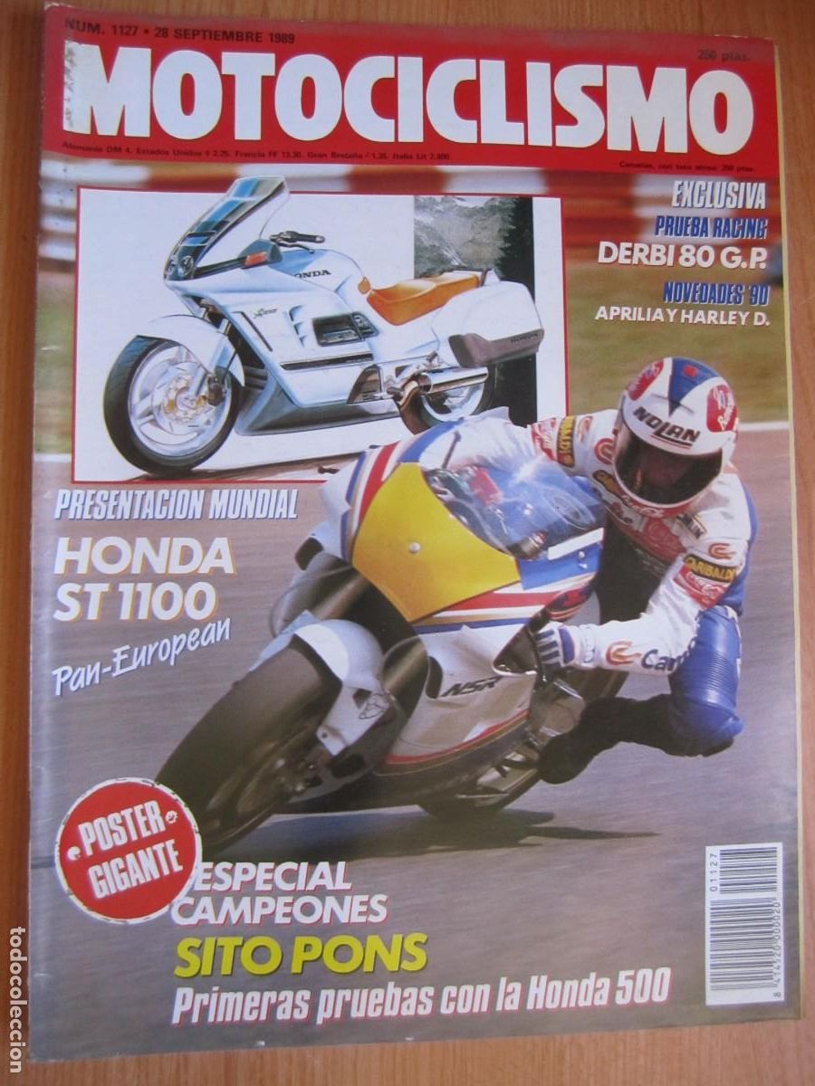 Coches y motocicletas: revista motociclismo num 1127 a&ntilde;o 1989 honda st 1100 sito pons
