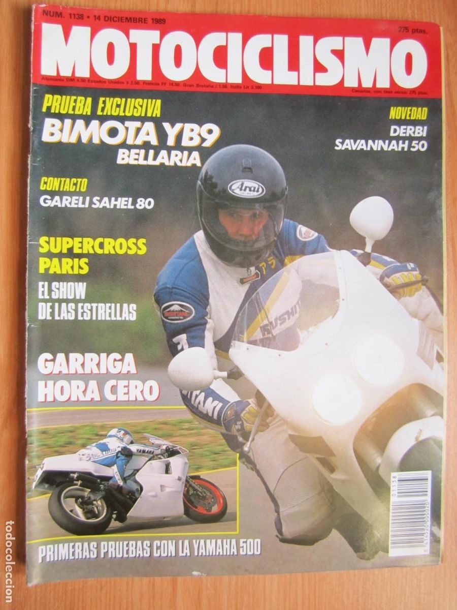Coches y motocicletas: revista motociclismo num 1138 a&ntilde;o 1989 derbi savannah 50 bimota yb9