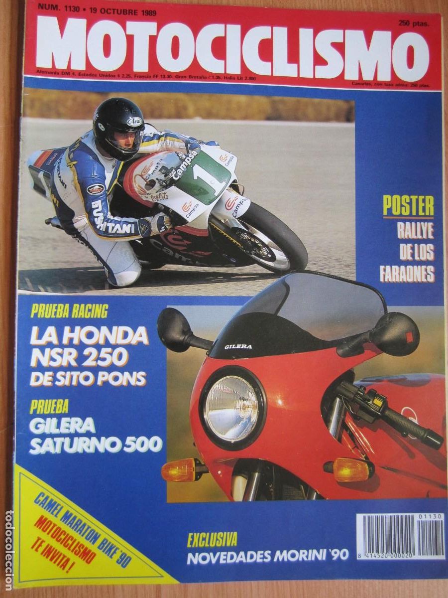 Coches y motocicletas: revista motociclismo num 1130 a&ntilde;o 1989 gilera saturno 500 rallye de los faraones