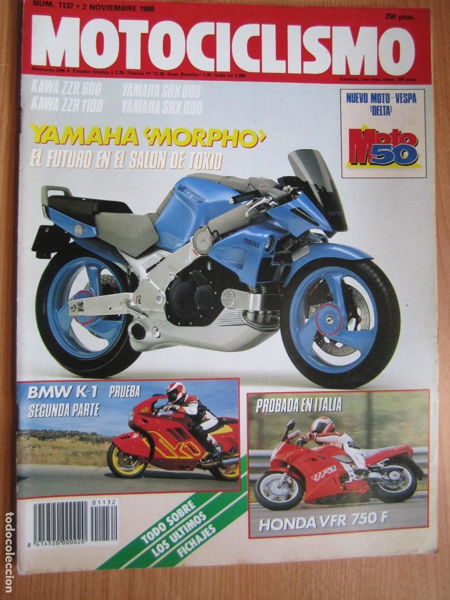 Coches y motocicletas: revista motociclismo num 1132 a&ntilde;o 1989 yamaha morpho honda vfr 750 f