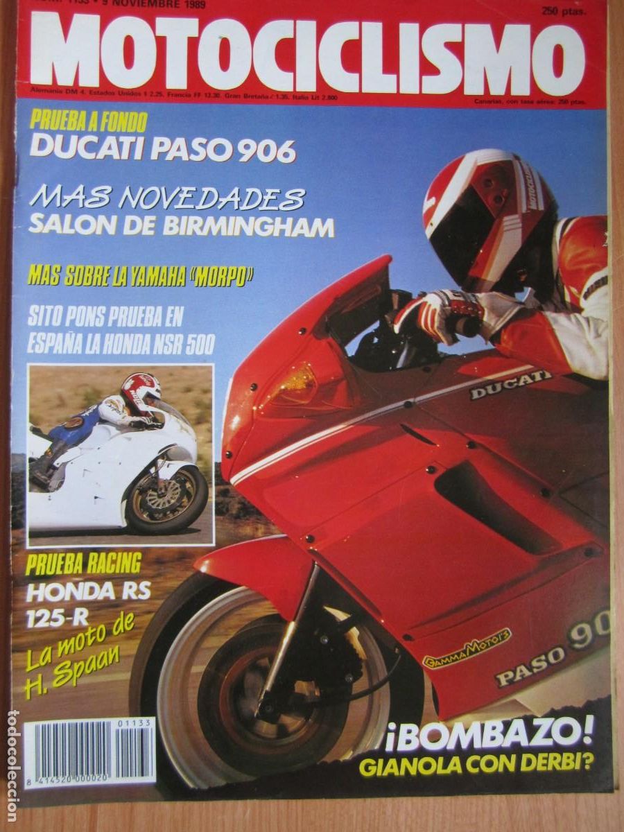 Coches y motocicletas: revista motociclismo num 1133 a&ntilde;o 1989 honda rs 125 ducati paso