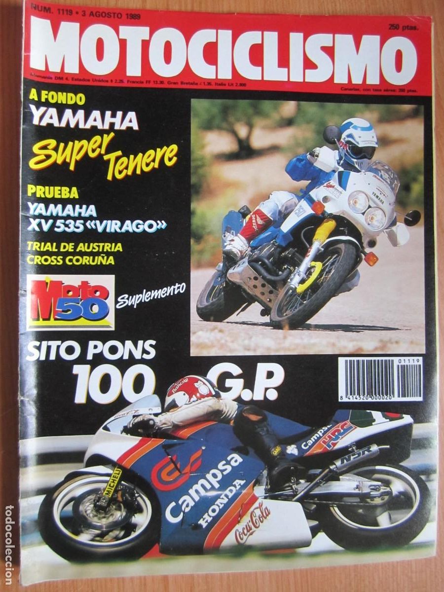 Coches y motocicletas: revista motociclismo num 1119 a&ntilde;o 1989 sito pons