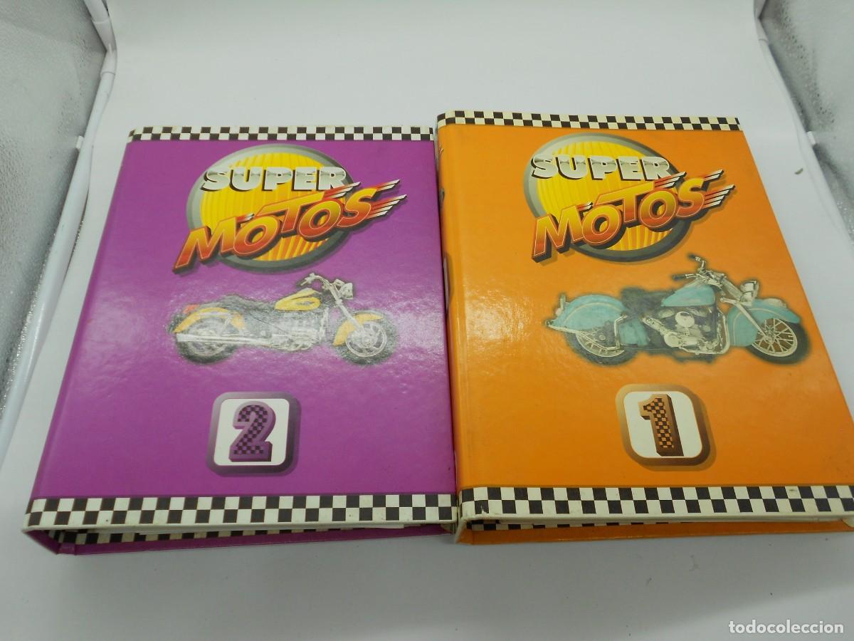 Coches y motocicletas: dos archivadores super moto n&ordm; 1 y 2 con muchas fichas