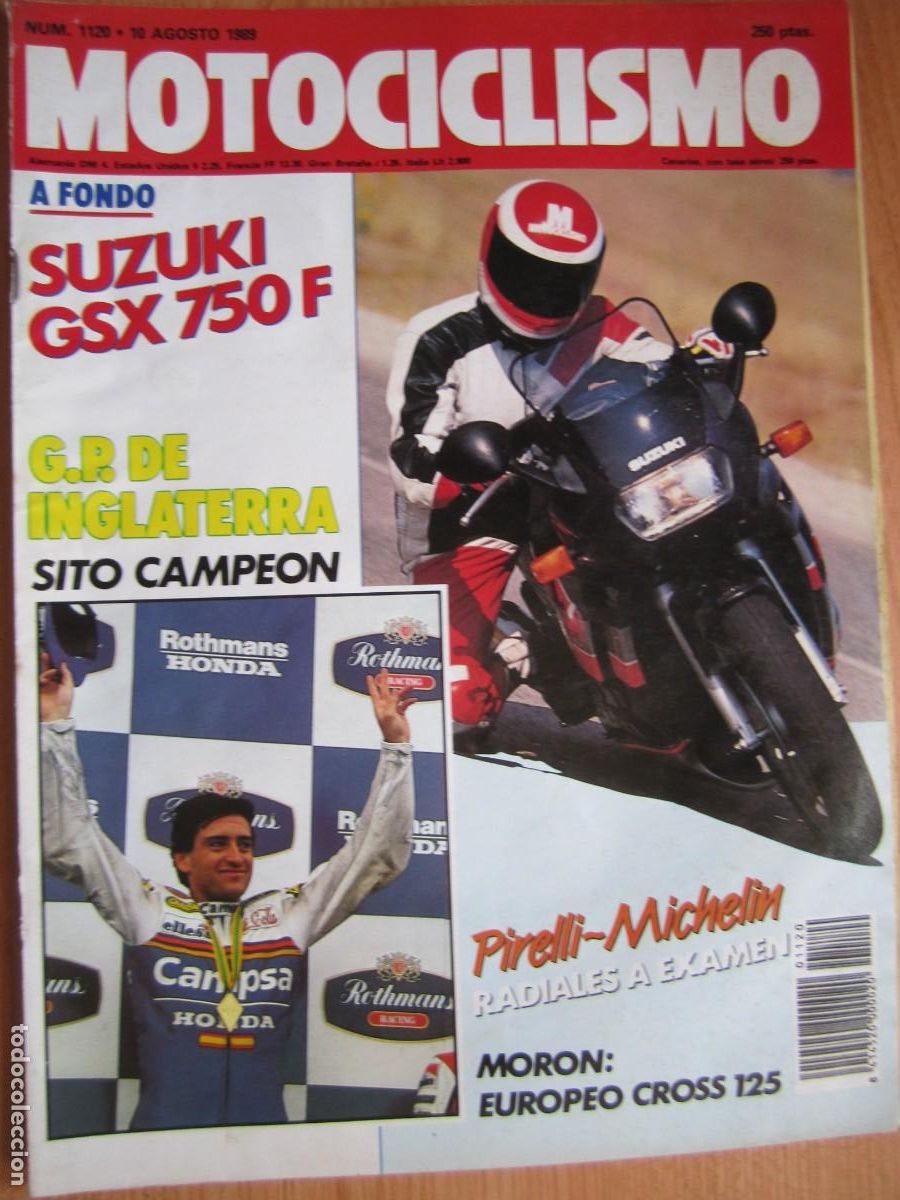 Coches y motocicletas: revista motociclismo num 1120 a&ntilde;o 1989 suzuki gsx 750 sito pons