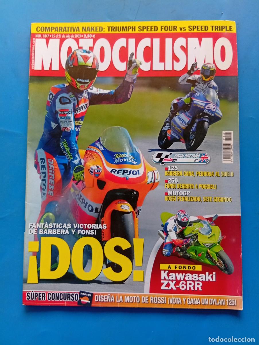 Coches y motocicletas: MOTOCICLISMO. N&ordm; 1847. JULIO 2003. FANTASTICAS VCITORIAS DE BARBERA Y ROSSI. KAWASAKI ZX-6RR.. LEER