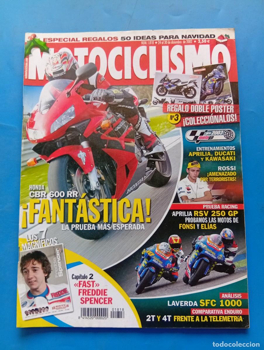 Coches y motocicletas: MOTOCICLISMO. N&ordm; 1818. DICIEMBRE 2002. HONDA CBR 6OORR. APRILIA RSV 250 GP. FONSI Y ELIAS.... LEER.