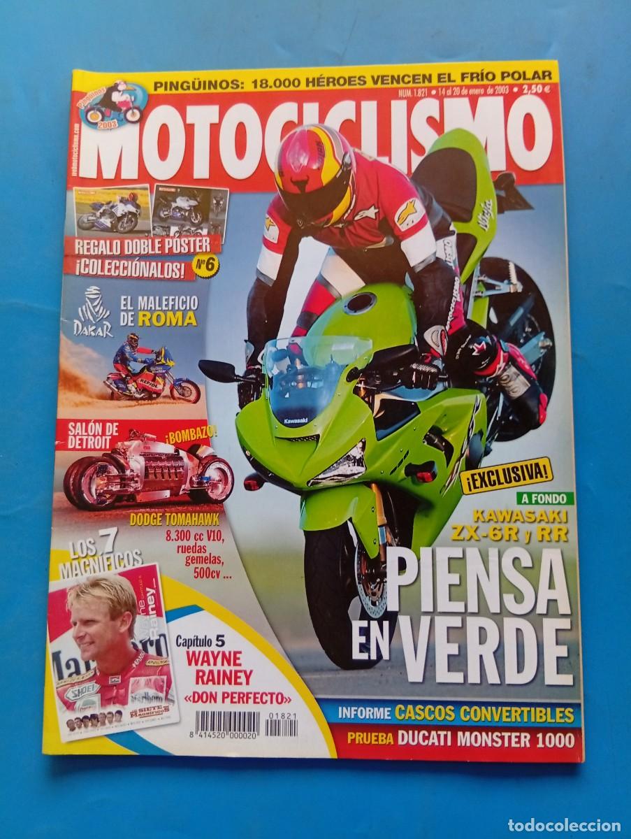 Coches y motocicletas: MOTOCICLISMO. N&ordm; 1821. ENERO 2003. KAWASAKI ZX-6R Y RR. PIENSA EN VERDE. WAYNE RAINEY.... LEER.