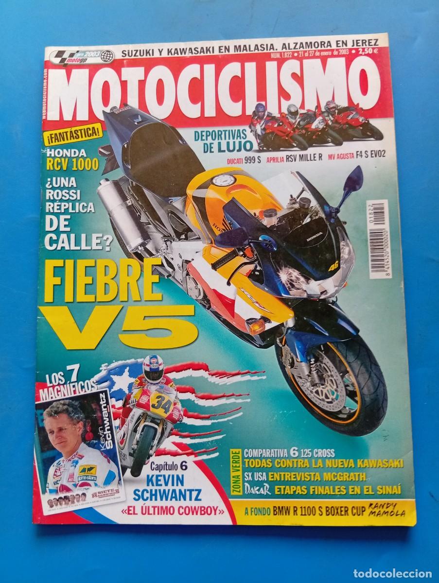 Coches y motocicletas: MOTOCICLISMO. N&ordm; 1822. ENERO 2003. FIEBRE V5. EPORTIVAS DE LUJO. DUCATI 999 S. APRILIA RSV.... LEER.
