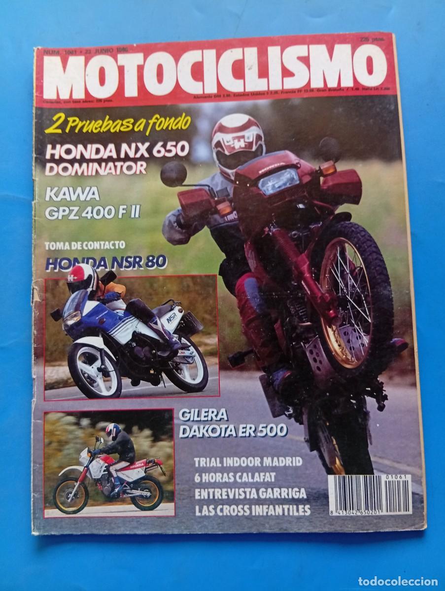 Coches y motocicletas: MOTOCICLISMO. N&ordm; 1061. A&Ntilde;O 1988. PRUEBA: HONDA NX 650 DOMINATOR. KAWA GPZ 400F II. ENTREVISTA.. LEER