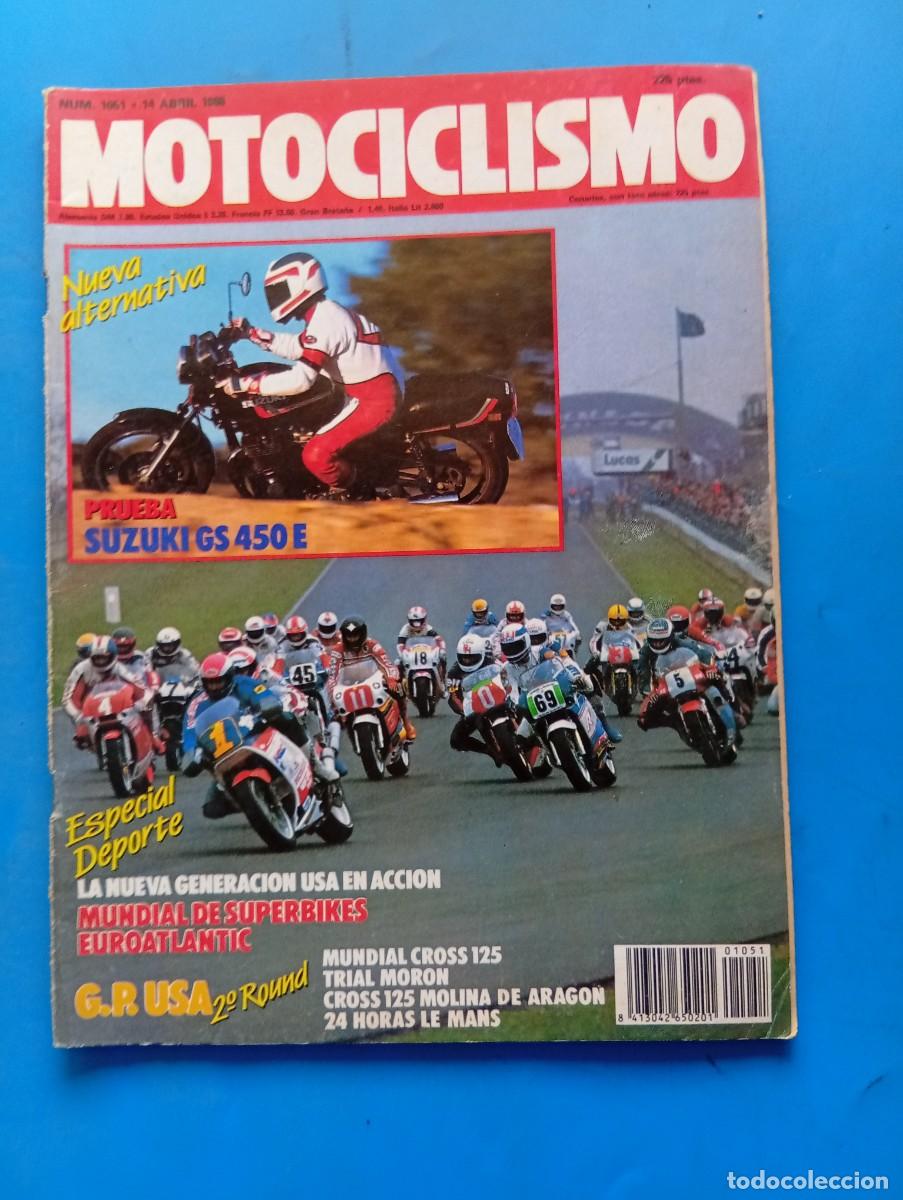 Coches y motocicletas: MOTOCICLISMO. N&ordm; 1051. A&Ntilde;O 1988. PRUEBA: SUZUKI GS 450E. G.P. DE ITALIA DE CROSS 125. ENTREVI.. LEER