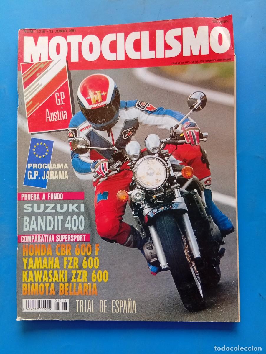 Coches y motocicletas: MOTOCICLISMO. N&ordm; 1216. JUNIO 1991. PRUEBA: SUZUKI BANDIT 400. KAWASAKI ZZR 600. HONDA CBR 600F. LEER