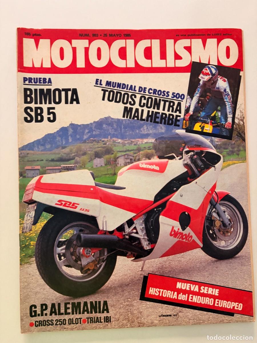 Coches y motocicletas: MOTOCICLISMO. N&deg; 903. MAYO 1985. BIMOTA SB 5. TODOS CONTRA MALHERBE. G.P. ALEMANIA. CROSS 250. LEER