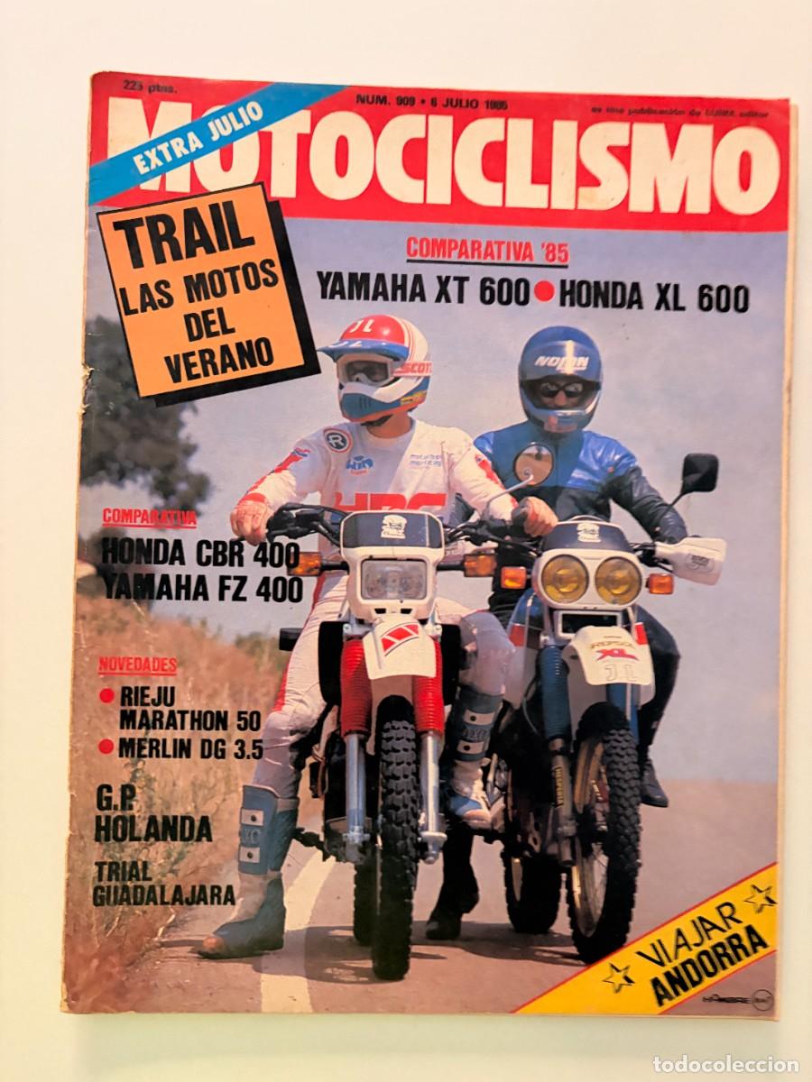 Coches y motocicletas: MOTOCICLISMO. N&ordm; 909. JULIO 1985. HONDA CBR 400. YAMAHA FZ 400. RIEJU MARATHON 50. LEER