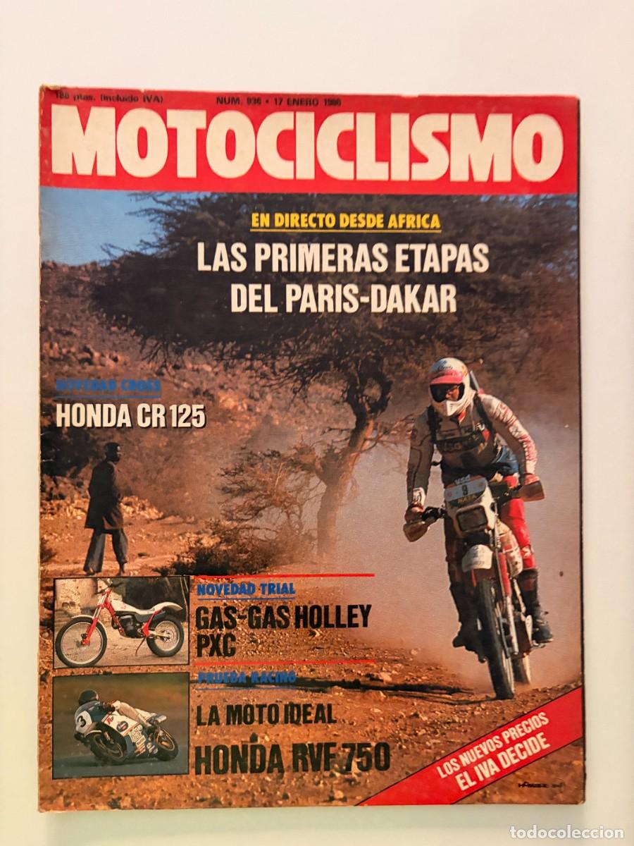 Coches y motocicletas: MOTOCICLISMO. N&ordm; 936. ENERO 1986. HONDA VF 750 R. ENTREVISTA: &Aacute;NGEL CARMONA. PAR&Iacute;S-DAKAR. LEER