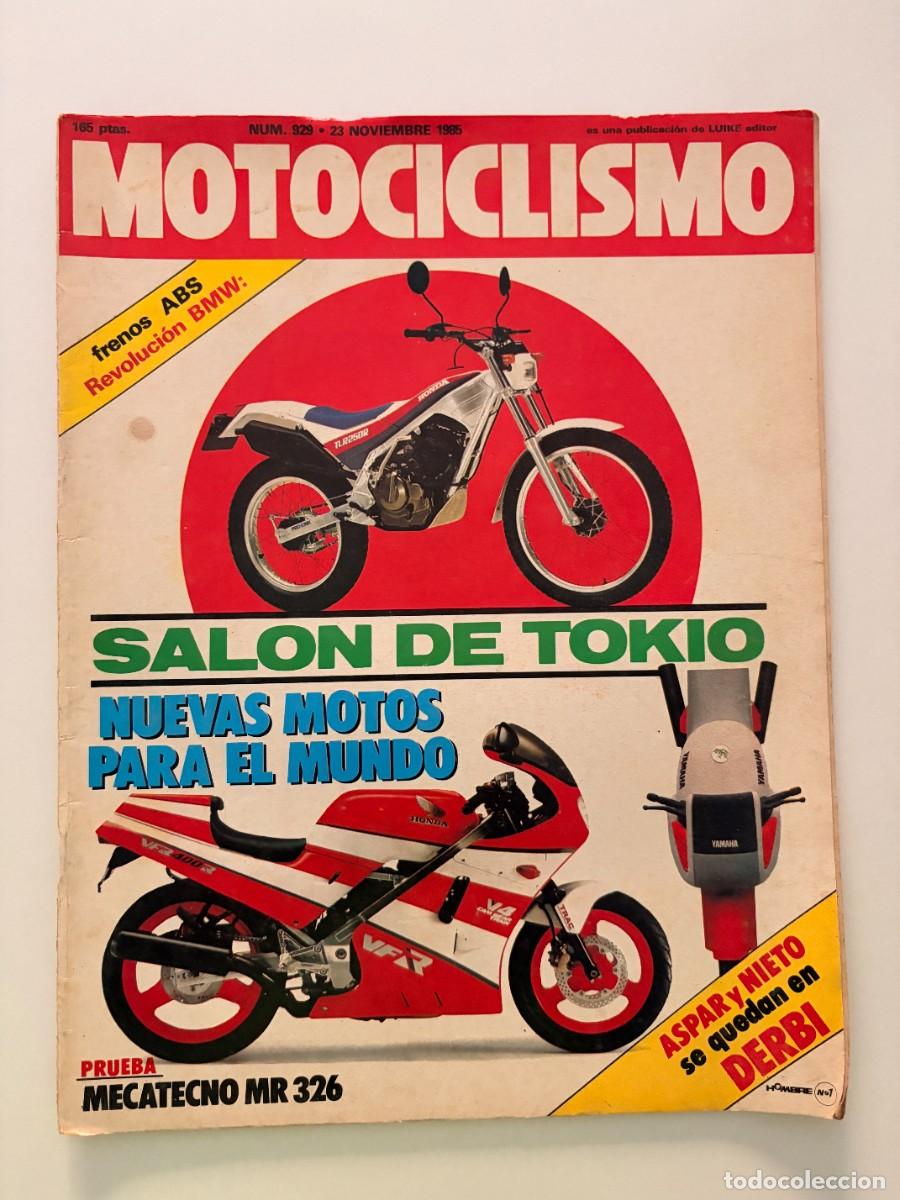 Coches y motocicletas: MOTOCICLISMO. N&deg; 929. NOVIEMBRE 1985. PRUEBA MACATECNO MR 326. RIEJU SPRINT. ITALJET TIFFANY. LEER