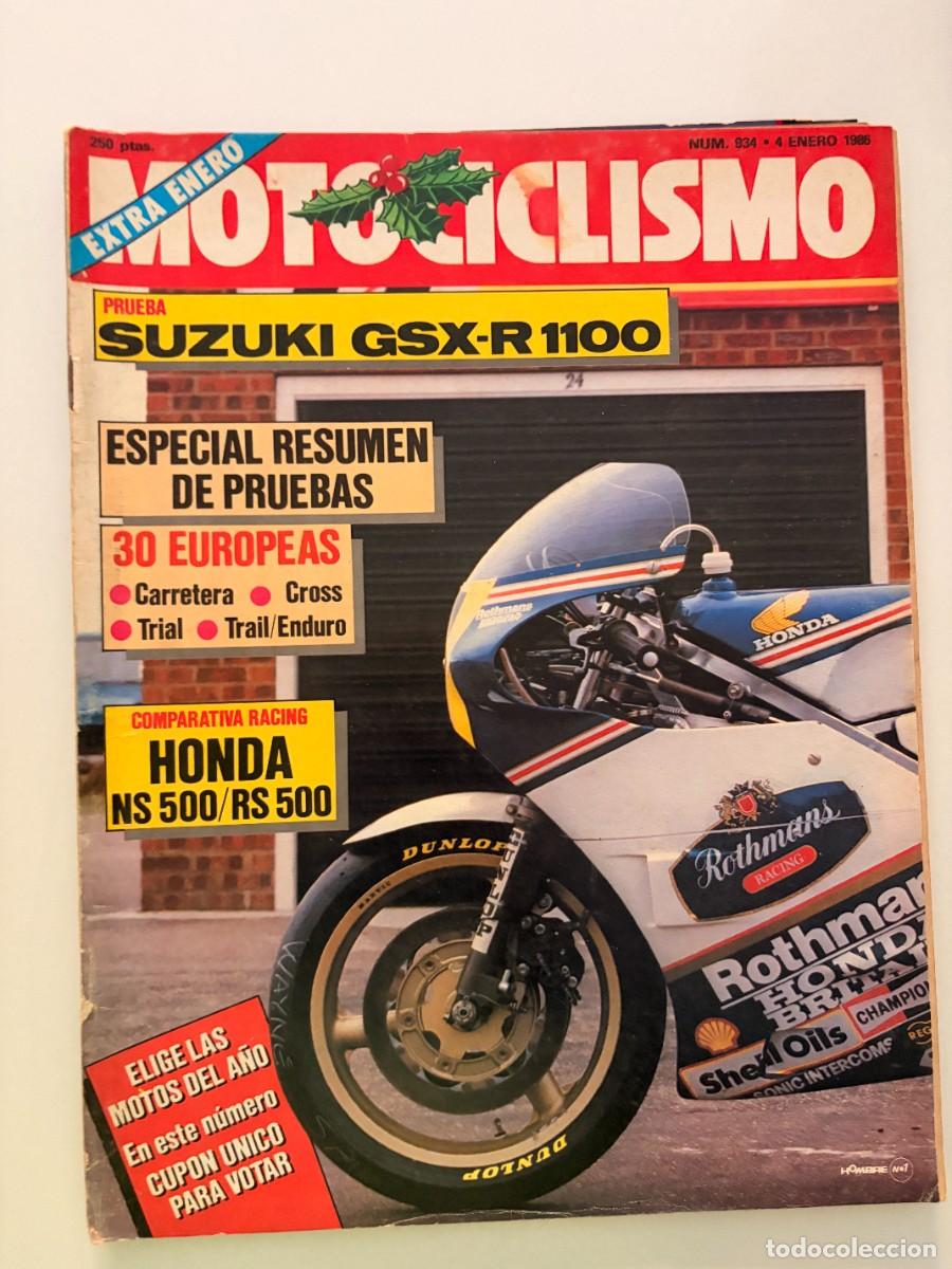 Coches y motocicletas: MOTOCICLISMO. N&ordm; 934. ENERO 1985.SUZUKI GSX 1100 R.PRUEBA A FONDO. HONDA NS 500. PRUEBA RACING. LEER