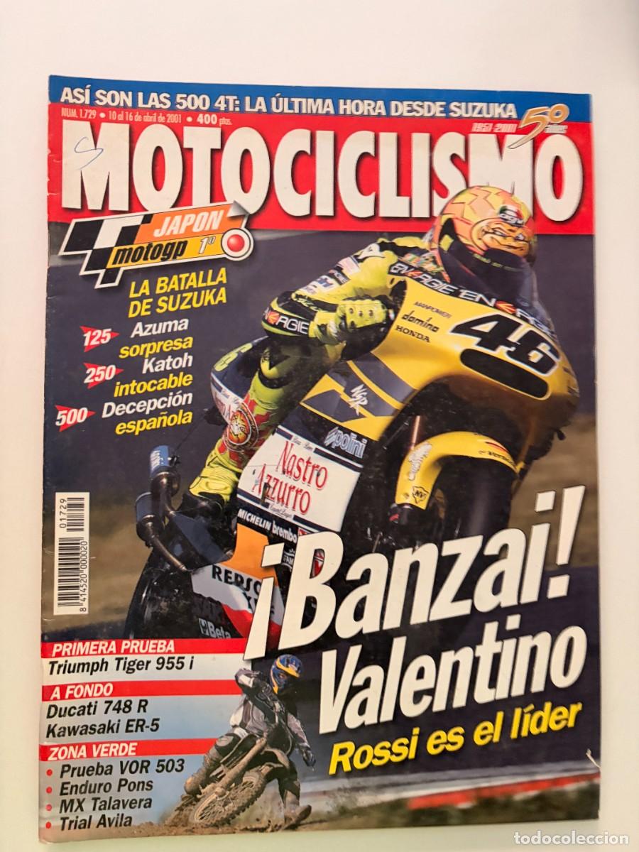 Coches y motocicletas: MOTOCICLISMO. N&deg; 1729. ABRIL 2001. VALENTINO ROSSI ES EL L&Iacute;DER. LA BATALLA DE SUZUKA. LEER