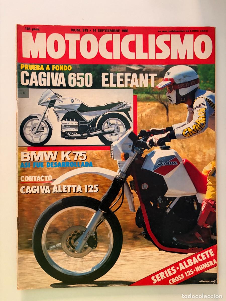 Coches y motocicletas: MOTOCICLISMO. N&deg; 919. SEPTIEMBRE 1985. CAGIVA 650 ELEFANT. BMW K75 AS&Iacute; FUE DESARROLLADA.LEER