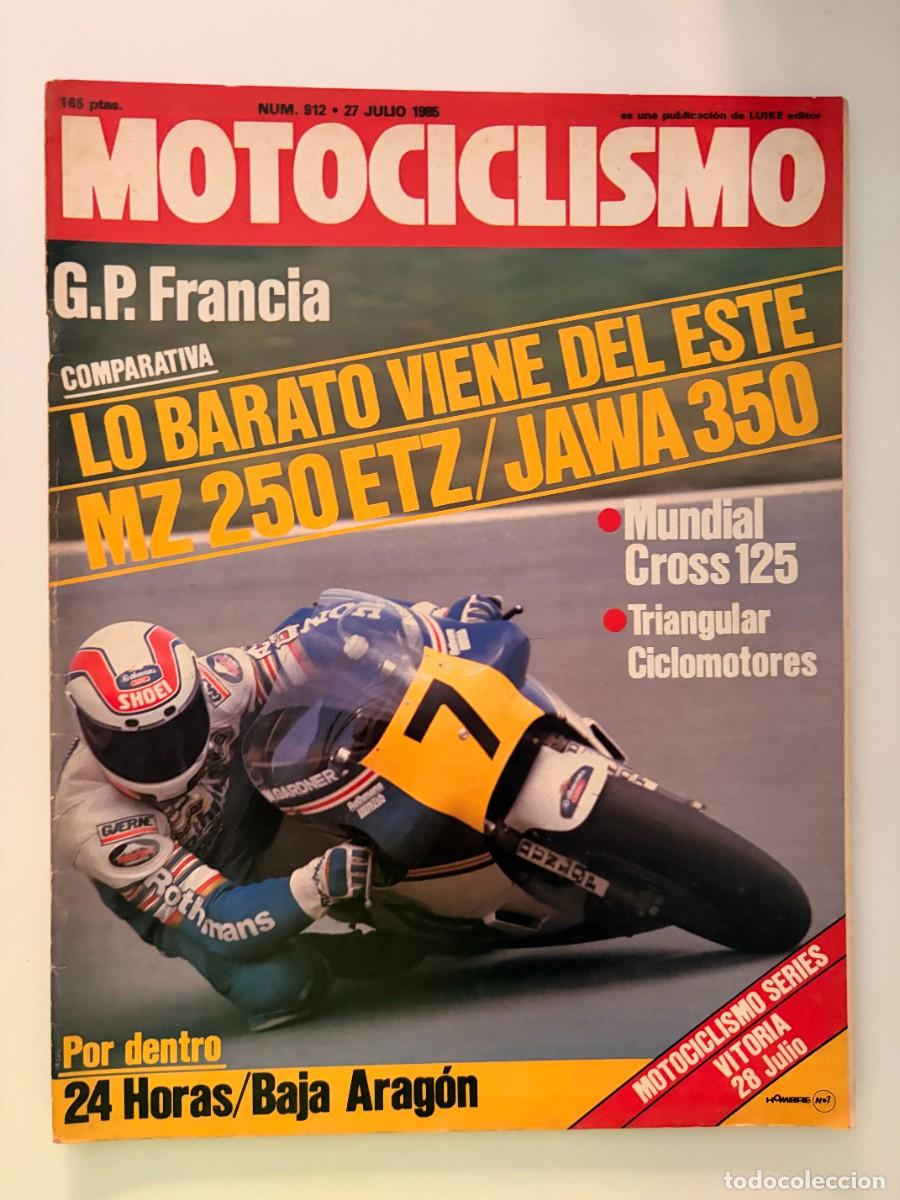 Coches y motocicletas: MOTOCICLISMO. N&ordm; 912. JULIO 1985. GILERA RX 200. TOMA DE CONTACTO. JAWA 350/MZ. LEER