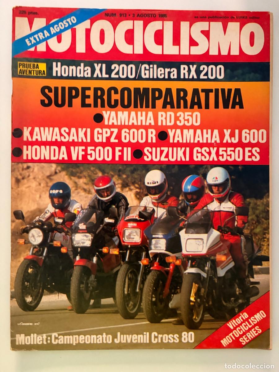 Coches y motocicletas: MOTOCICLISMO. N&ordm; 913. AGOSTO 1985. EXTRA AGOSTO. PRUEBA BMW 500 SIDERCAR. HONDA 250 TURBO. GP. LEER