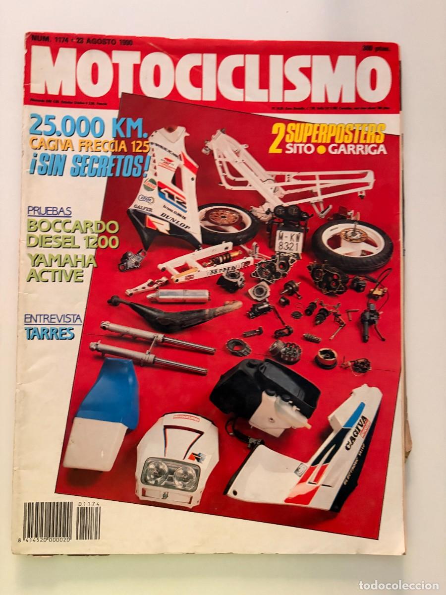 Coches y motocicletas: MOTOCICLISMO. N&ordm; 1174. AGOSTO 1990. CAGIVA FRECCIA 125. BOCCARDO DIESEL 1200. YAMAHA ACTIVE. LEER