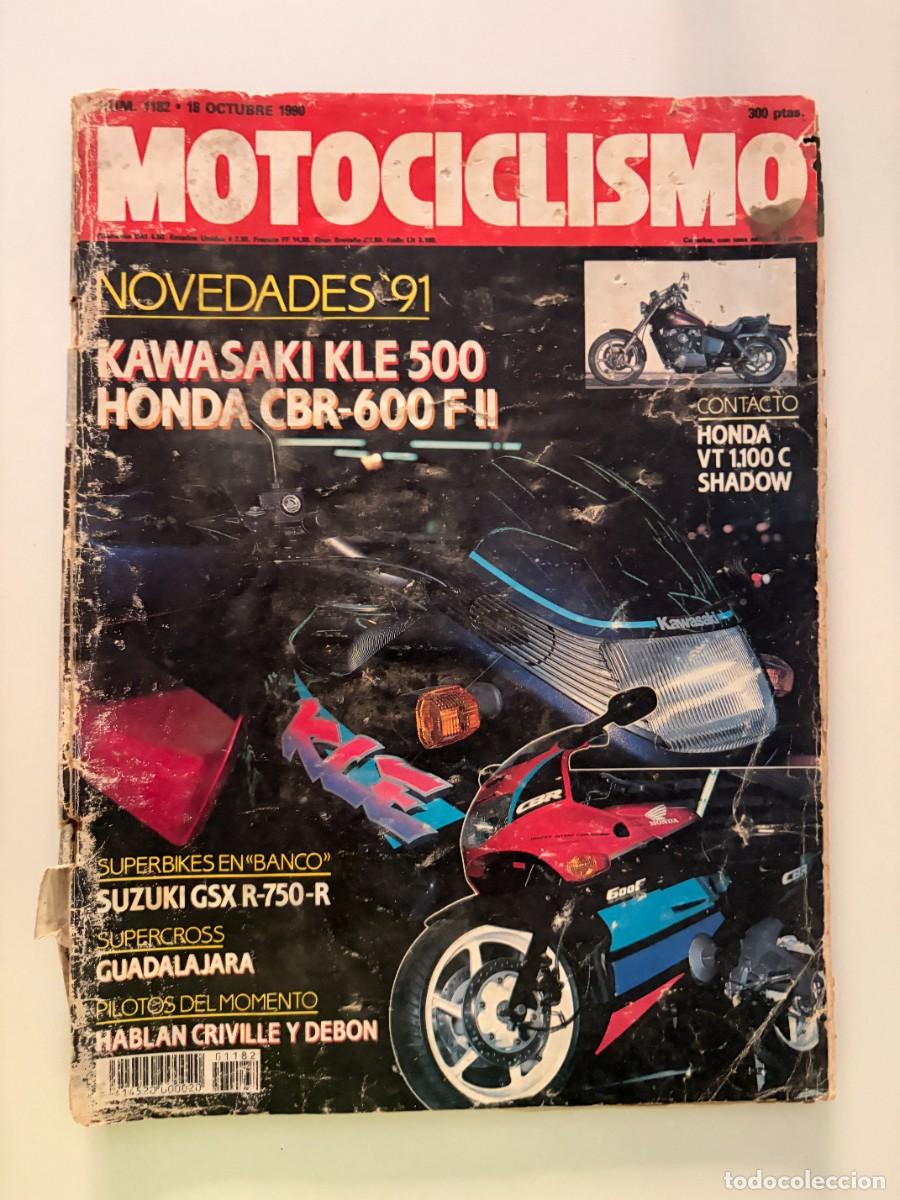Coches y motocicletas: MOTOCICLISMO. N&ordm; 1182. OCTUBRE 1990. PRUEBAS: KAWASAKI KLE 500/ HONDA VT 1100 SHADOW/ SUZUKI. LEER