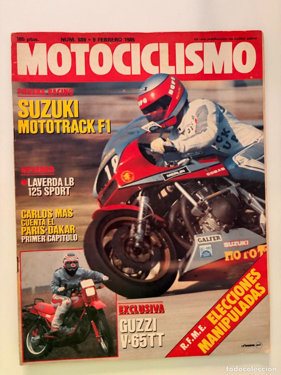 Coches y motocicletas: MOTOCICLISMO. N&ordm; 889. A&Ntilde;O 1985. SUZUKI MOTOTRACK F1. GUZZI V-65 TT.LAVERDA LB 125 SPORT STRADA.LEER