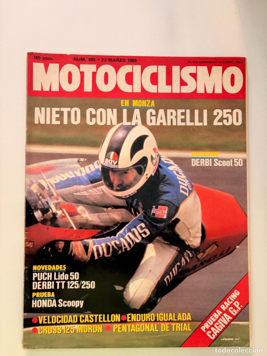 Coches y motocicletas: MOTOCICLISMO. N&ordm; 895. A&Ntilde;O 1985. CAGIVA 500 GP. NIETO CON LA GARELLI. SUZUKI GSX 750R. LEER