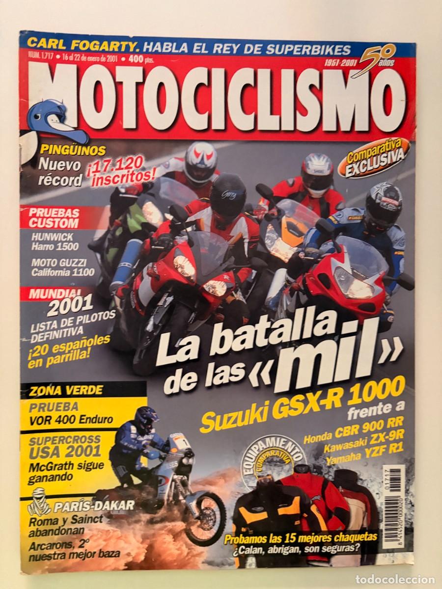 Coches y motocicletas: MOTOCICLISMO. N&deg; 1717. ENERO 2001. LA BATALLA DE LAS MIL. SUZUKI GSX-R 1000. LEER