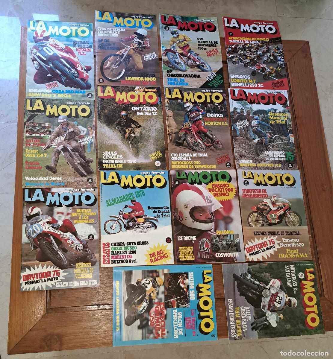Coches y motocicletas: LA MOTO - A&Ntilde;OS 70 - LOTE DE 14 REVISTAS - MONTESA / BULTACO / DUCATI / LAVERDA / OSSA / BENELLI etc