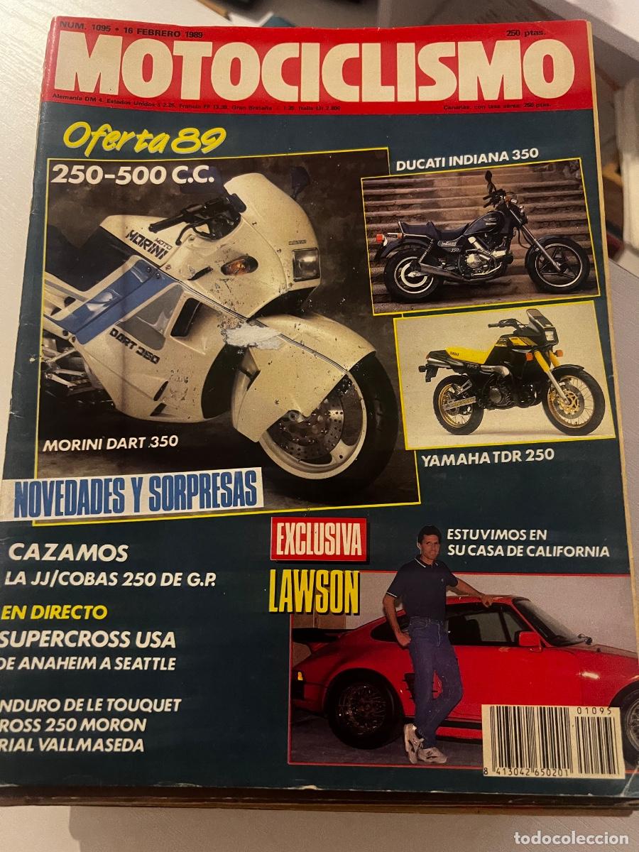 Coches y motocicletas: MOTOCICLISMO. N&ordm; 1095. FEBRERO 1989. YAMAHA TDR 250. DUCATI INDIANA 350. JJ/COBAS 250 DE GP. LEER