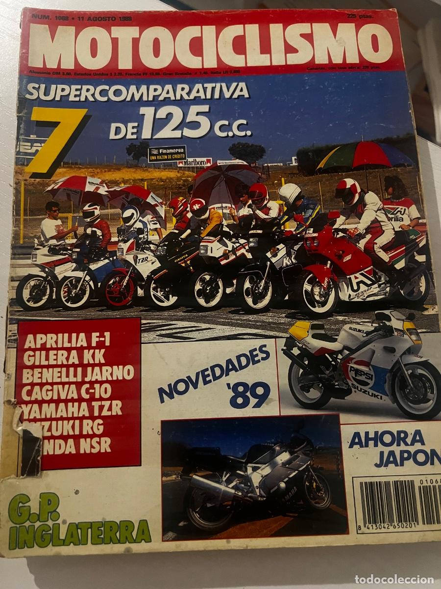 Coches y motocicletas: MOTOCICLISMO. N&ordm; 1068. A&Ntilde;O 1988. PRUEBA COMPARATIVA : APRILIA F-1 vs GILERA KK vs CAGIVA C-10..LEER